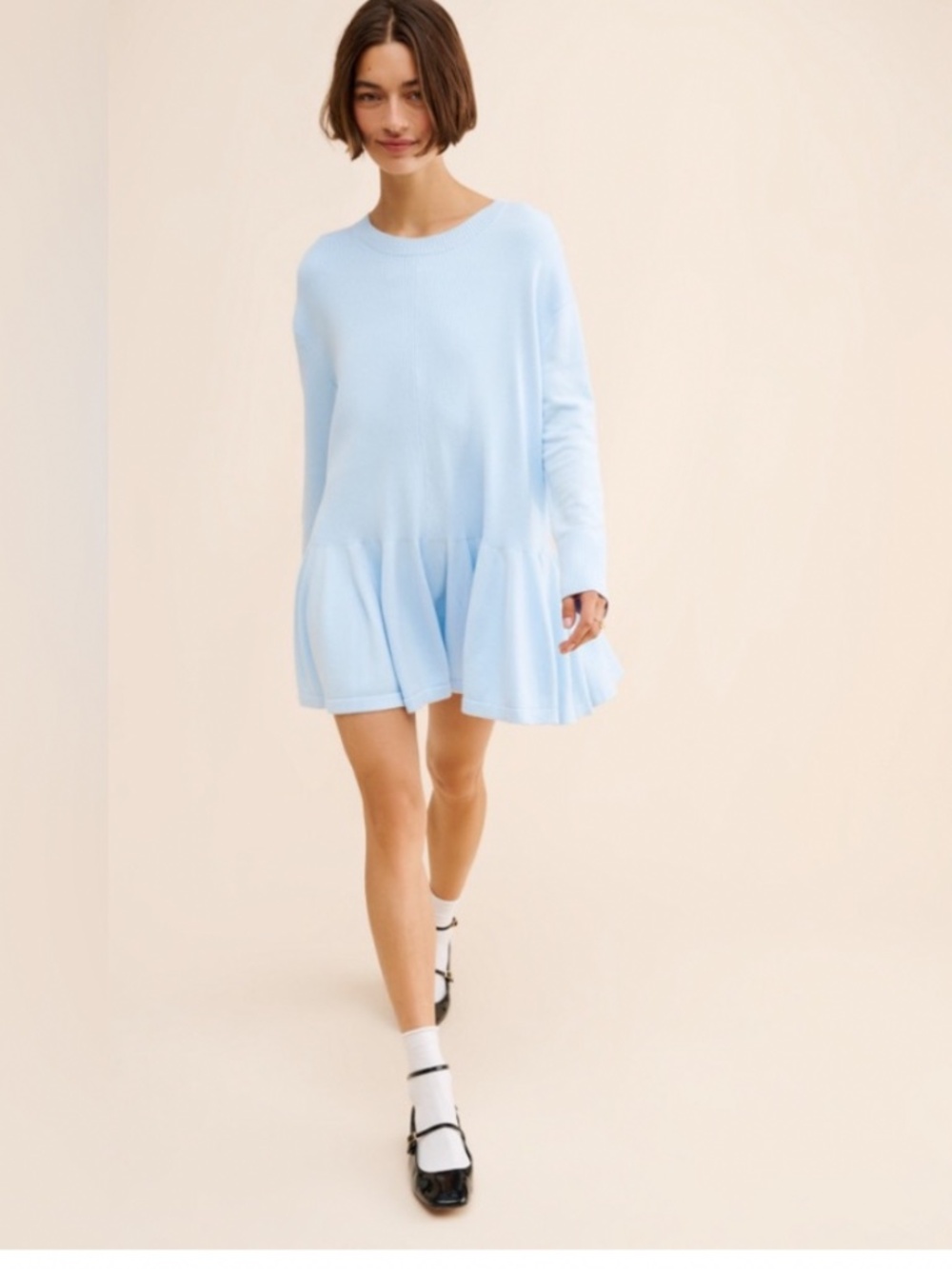 Free People Time On My Side Mini Dress in Ice Water sz XL EUC $148R - Picture 5 of 11